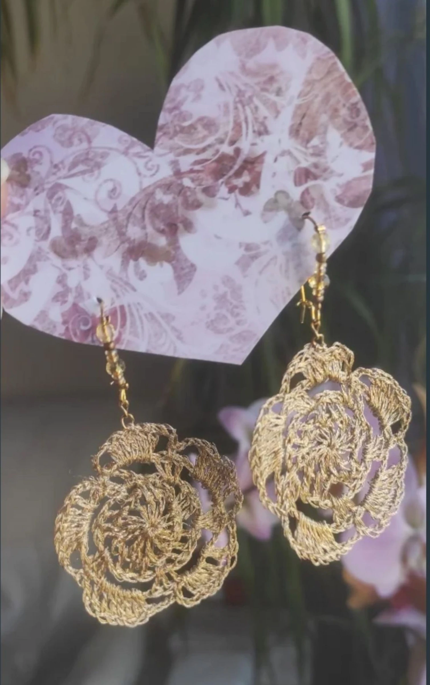 Gold Thread #XXL crochet earrings – photo 7